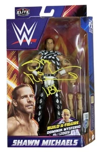 FIGURA FIRMATA Beckett Shawn Michaels HBK MATTEL WWE Elite - AUTOGRAFATA DX - Foto 1 di 3