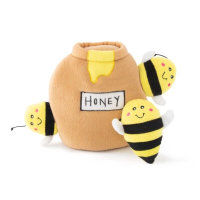 Zippy Paws Zippy Burrow Interactive Squeaker Dog Toy - Honey Pot - Image 1 of 4
