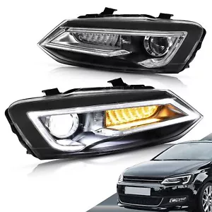 Vland für 2009–2016 Volkswagen Polo MK5 6R 6C Fronts Scheinwerfer LED DRL LH+RH - Bild 1 von 12