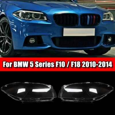 2PCS Headlight Lens Cover Left Right Fit For BMW 5-Series F10 LCI F11 LCI F18 Foto 1 de 4