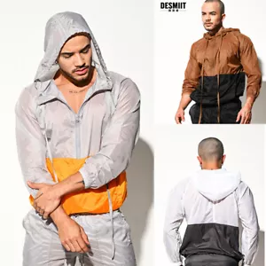 Chaqueta con capucha delgada a prueba de viento para playa con protección solar contra erupciones para hombre - Imagen 1 de 14