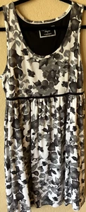 NAUTICA SLEEPWEAR NIGHTGOWN SIZE MEDIUM GRAY FLORAL GRAPHIC SLEEVELESS COTTON - Picture 1 of 5