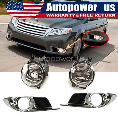 Par de faros antiniebla delanteros + cubierta rejilla para Toyota Avalon 2011-2012 Foto 1 de 4