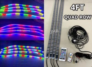 JHB 4PCS 4FT 48" QUAD ROW RGB CHASING FLOW LED Strips fits for 15.5" Rim Lights - Bild 1 von 21