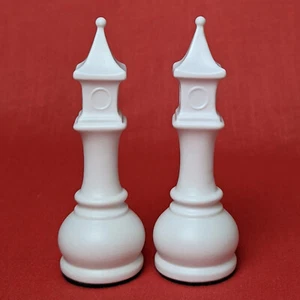 2x Rosenthal Schachspiel Figuren Weiß Turm Design Björn Wiinblad Porzellan - Bild 1 von 2