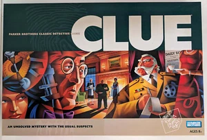VINTAGE 2002 CLUE Parker Brothers Hasbro Detective Game COMPLETE Set GREAT COND! - Picture 1 of 9
