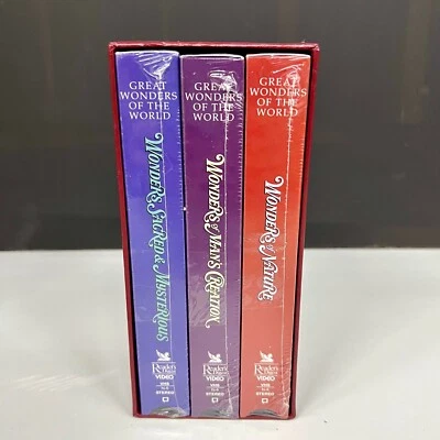 Readers Digest "Great Wonders of the World" Box Set of 3 VHS 1993 Brand new - Image 1 of 4