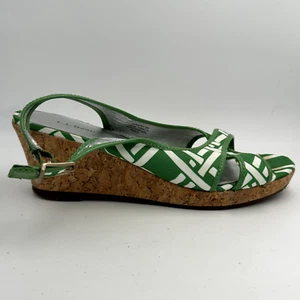 L.L. Bean Green White Leather Shoes OJBV5 VN#6175 092610 Woman's Size 6M - Picture 1 of 5