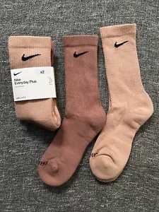 Nike Everyday Plus Crew-Socken gepolsterte Baumwolle braun beige Herren Damen Medium 5-8 - Bild 1 von 9