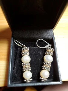 Sterling Silber/14k FWP Perlen Ohrhänger  - Bild 1 von 6