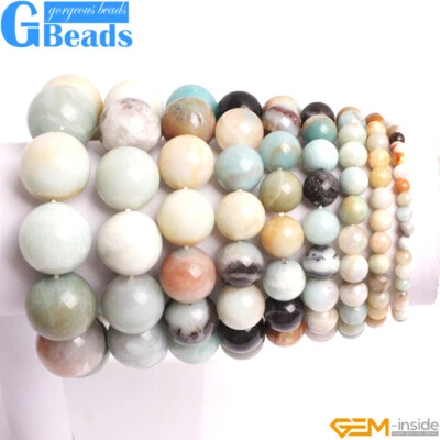 "Brazalete elástico hecho a mano con cuentas de amazonita natural para mujer 7"" cadena con dije" Foto 1 de 4