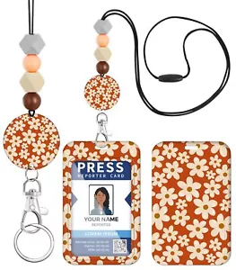Teacher Lanyard for ID Badge Card Men Women Beaded Breakaway Neck Lanyards Na... - Picture 1 of 7