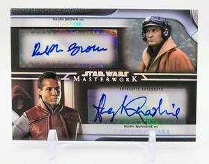 2021 Topps Star Wars Masterwork Black Dual Auto RIC OLIE/CAPTAIN PANAKA #2/5
