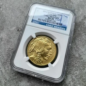 2013 Gold Buffalo 1 oz Gold Coin NGC Gem MS 70 Early Release - Picture 1 of 2