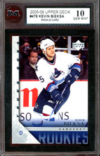 2005-06 UD NHL Young Guns #478 Kevin Bieksa Rookie KSA 10 GEM-MINT CANUCKS RC