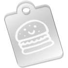 'Happy Burger' klare Acryl Schlüsselanhänger (AK018263)