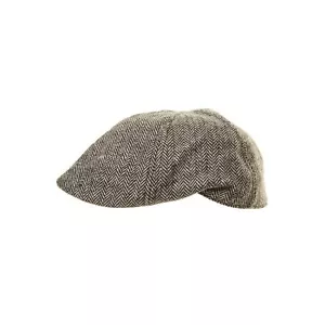 Grey Tweed Wool Flat Cap Retro Hat Gangster Wedding Lindyhop Dancing 59 - Picture 1 of 1
