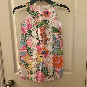 Lilly Pulitzer for Target Nosie Posey Floral Shift Dress Girls Size S 6-6X NWT - Picture 1 of 13
