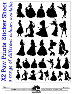 Princesa, Pegatinas Disney Campanilla, Pegatinas Vinilo Copa de Vino a4 - Imagen 1 de 2