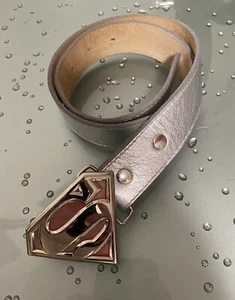 Rockin Robin Girl’s Leather Belt Superwomen Buckle Large 30” End To End - Picture 1 of 5