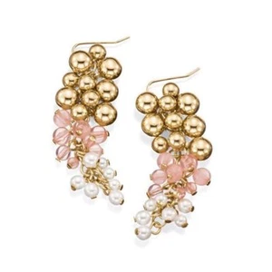 Pendientes Avon Belle And Blush Shaky Oro Rosa Blanco 2" Nuevos en Caja - Imagen 1 de 3