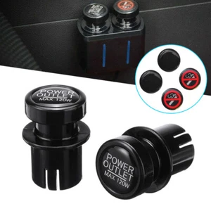 2X Black 12V 21mm Car Cigarette Lighter Plug Outlet Cover Cap Socket Accessories - Bild 1 von 15