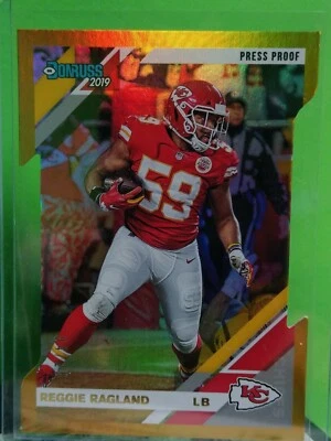 2019 Donruss Reggie Ragland Gold Die Cut Press Proof #d 04/25 Chiefs - Image 1 of 3