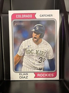 2023 Topps Heritage #721 Elias Diaz SP - Picture 1 of 2