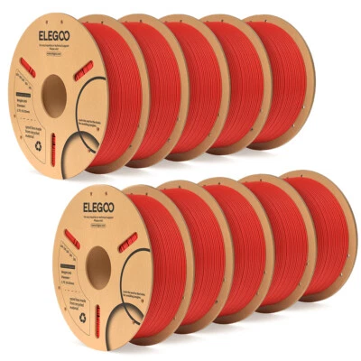 ELEGOO 10KG FDM Impresora 3D Filamento PLA 1.75mm Paquetes 10 Rollos 1KG Lote Mixto Foto 1 de 4