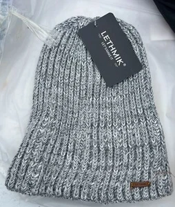 Gorro de invierno Lethmik para hombre gris/blanco pesado para clima frío. Totalmente nuevo. - Imagen 1 de 3