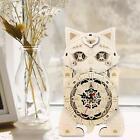 3D Wooden Puzzle Cat Clock Handmade Mechanical Learning Toy Housewarming Gift