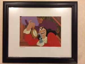 Walt Disney Art Time Grows Short Peter Pan 1953 Captain Hook Framed Print