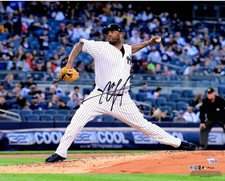 CC Sabathia New York Yankees Autographed 16" x 20" Pitching Photograph