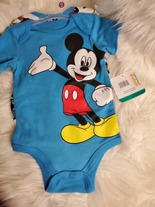 Nuevo con etiquetas body Disney bebé Mickey Mouse paquete de 2. Talla 12 meses - Imagen 1 de 3