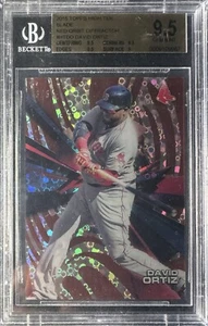 Diffracteur David Ortiz 2015 Topps High Tek rouge / 5 orbites BGS 9,5 lame rare SSP - Photo 1 sur 3