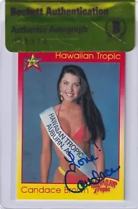 Candace Brown Signed 1993 Star Hawaiian Tropic Show Promo Rookie Card BAS COA RC - Picture 1 of 12