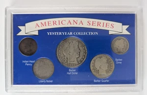 Americana Series Yesteryear Collection 5 Coin Set 90% Silver 50c 25c 10c - Picture 1 of 8