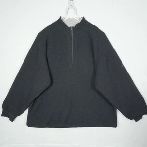Adidas De Colección 2003 Lana Tejido Pullover Suelto Suéter Para Hombre XL Negro Forrado 1/4 Cremallera - Imagen 1 de 9