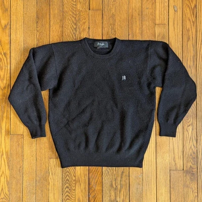 Vintage Pringle Of Scotland Lambswool Men’s M Black Sweater Pullover Long Sleeve - Image 1 of 4