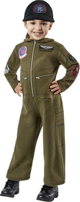 Rubie's Baby/Toddler Top Gun Maverick Fleece Costume Jumpsuit and Cap - Image 1 of 4