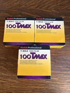 3 Rolls! Kodak T-Max 100 Black & White Film. 100 Foot Spool, Expired 2008. NOS - Picture 1 of 3