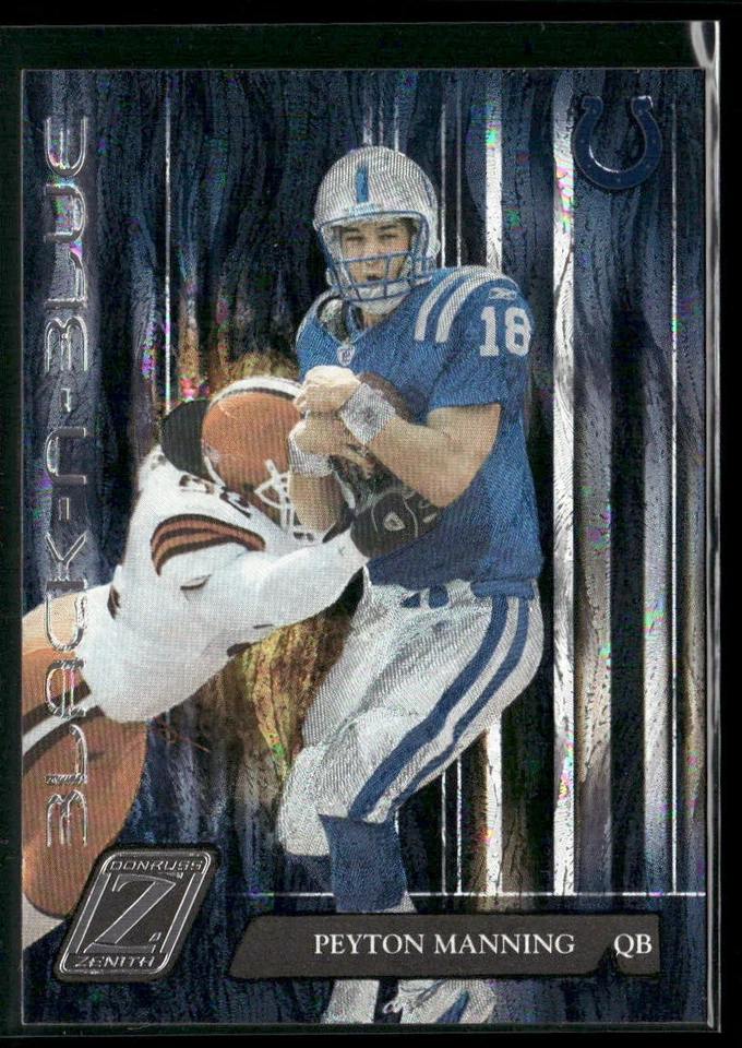 2005 Donruss Zenith #BB-18 Peyton Manning Black 'N Blue Silver - Image 1 of 2