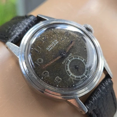 Vintage GRUEN men's automatic watch Cal.460 Bumper 17Jewels Tropical dial 1940s - Image 1 of 4