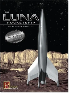 Lunar World Conquest Lunar Rocket Silver Plated 1/350 Plastic Model - Picture 1 of 1