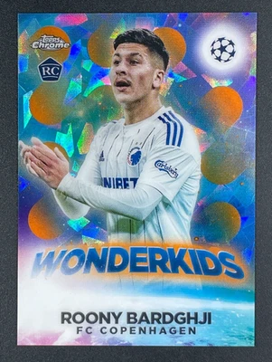 2022-23 Topps Chrome Sapphire Edition Roony Bardghji RC 41/50 Wonderkids Orange - Image 1 of 3