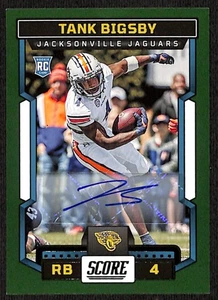2022 Panini Score TANK BIGSBY (RC) Rookie Auto Green Jacksonville Jaguars - Picture 1 of 2