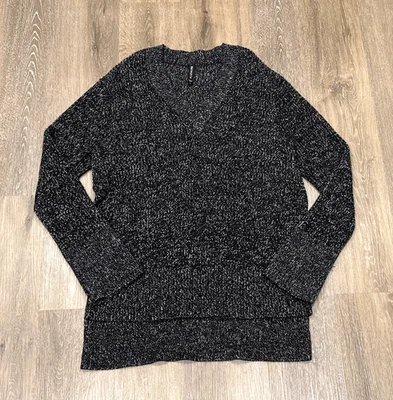 Athleta свитер большой шерсти смесь негабаритный высоты низкий туника серый черный Shasta - Изображение 1 из 4