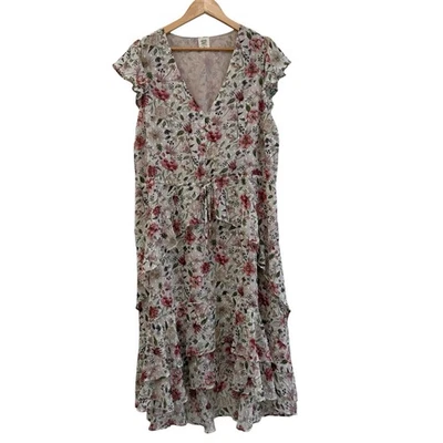 Maxi Vestido Good Hart Matilda Jane West Lynn Boho Floral Punto Suizo Midi Talla XL Foto 1 de 4