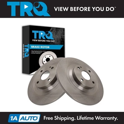 TRQ Rear Brake Rotors For 2017-2020 Fiat 124 Spider 2016-2023 Mazda MX-5 Miata - Image 1 of 4