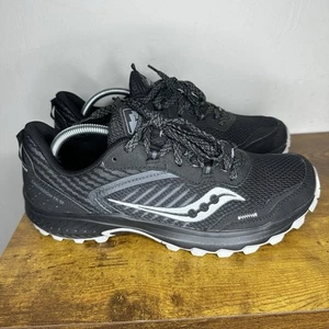 Saucony Excursion TR15 Trail Running Shoes Mens 10.5 Black Sneakers Hiking NEW - Picture 1 of 7